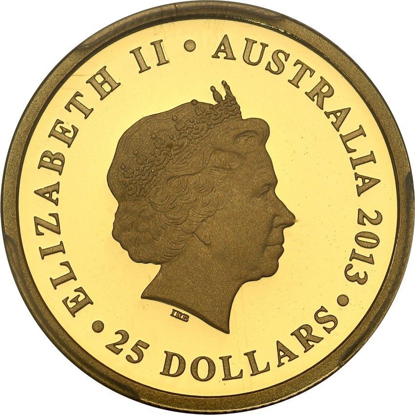 Australia. 25 dolarów (1 suweren) 2013 P PCGS PR69 DCAM